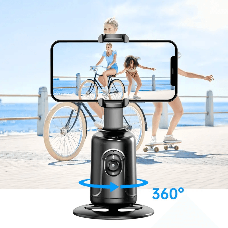 Smart Auto Face Tracking Tripod – 360° Hands-Free Phone Mount for Entrepreneurs, Live Streamers & Content Creators (No App Needed)